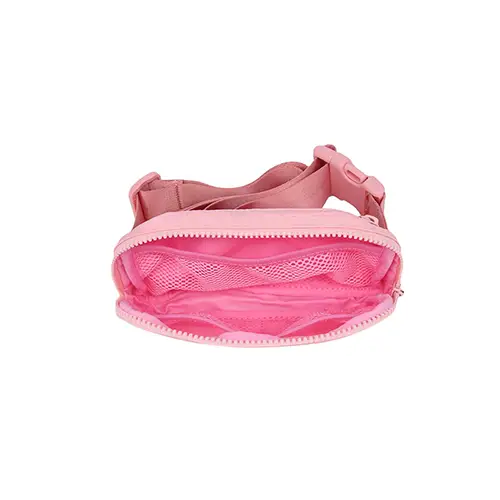  Pink Multi-Compartment Waist Bag with Adjustable Strap